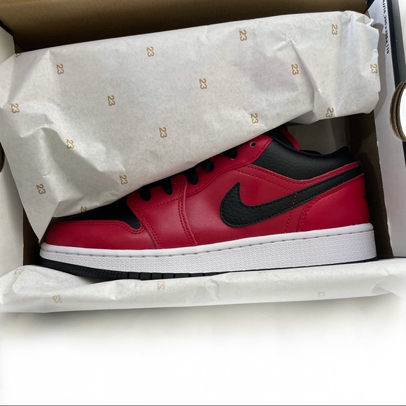 AIR JORDAN 1 LOW GYM RED / BLACK - Picture 6 of 14